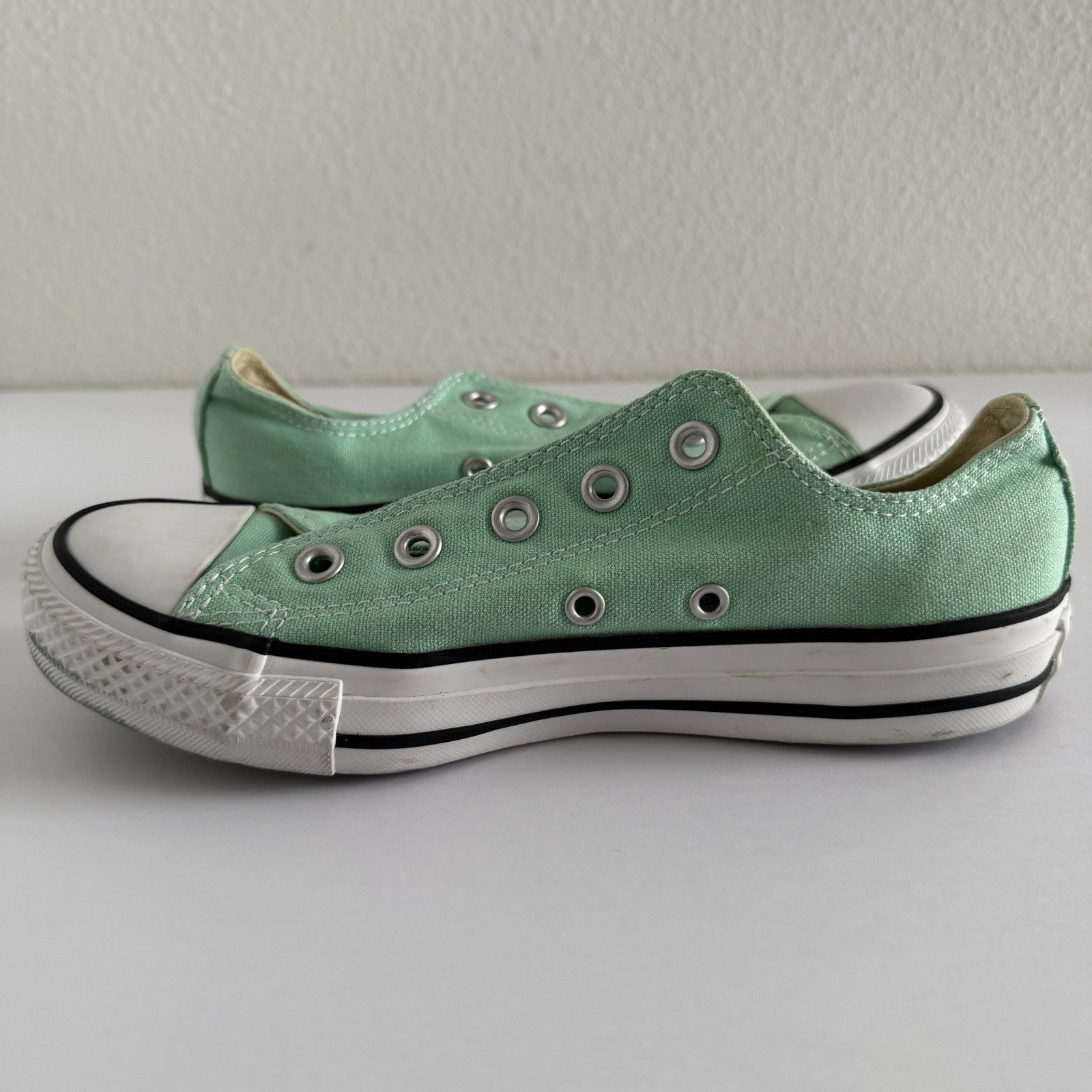 Converse Chuck Taylor All Star Low Top Mint Green Womens 6 Mens 4 No Laces