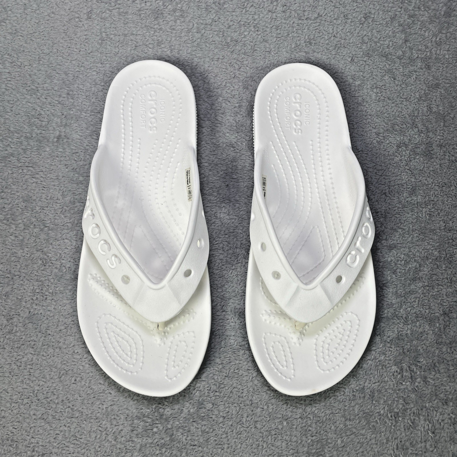 Crocs Baya II Flip Unisex Flip Flop sandal USA Mens 6 Womens 8, + jibbitz holes