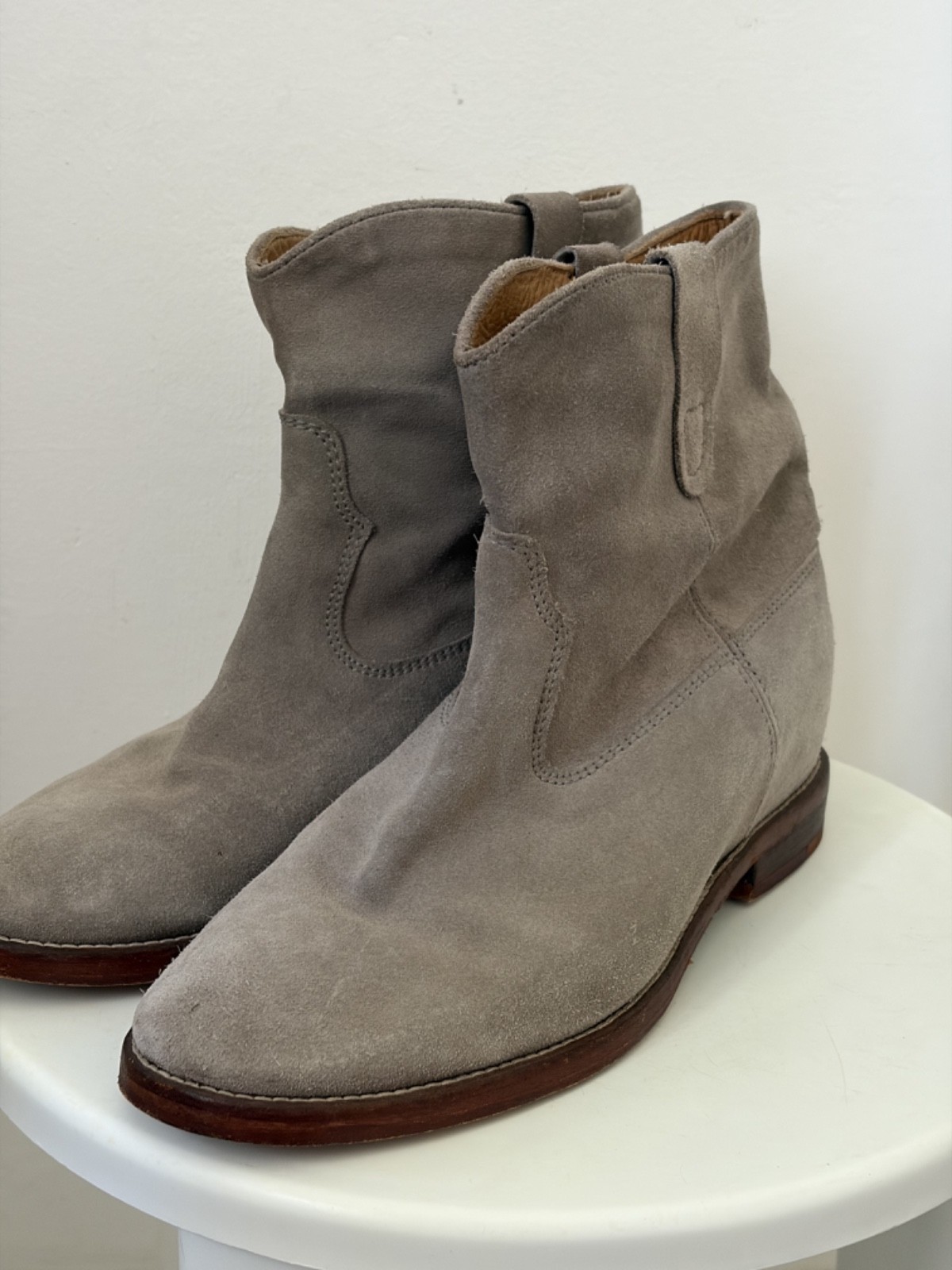 ISABEL MARANT – boots susee – suede – light grey – 41