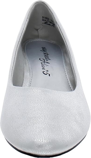 NiB Easy Street Womens Ballari Pump Heel Comfort Sole Silver Sz 7 W $80 RY1302