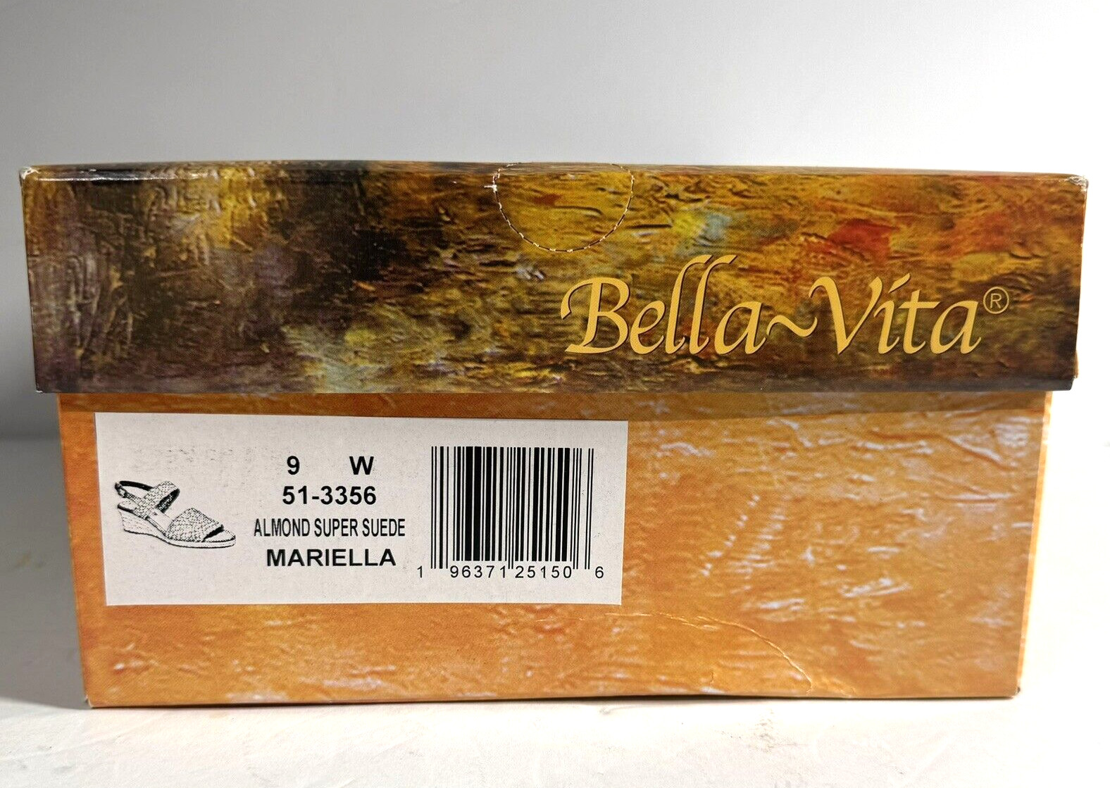 Bella Vita Women 9W Mariella Slingback Wide Espadrille Wedge Sandals Brown