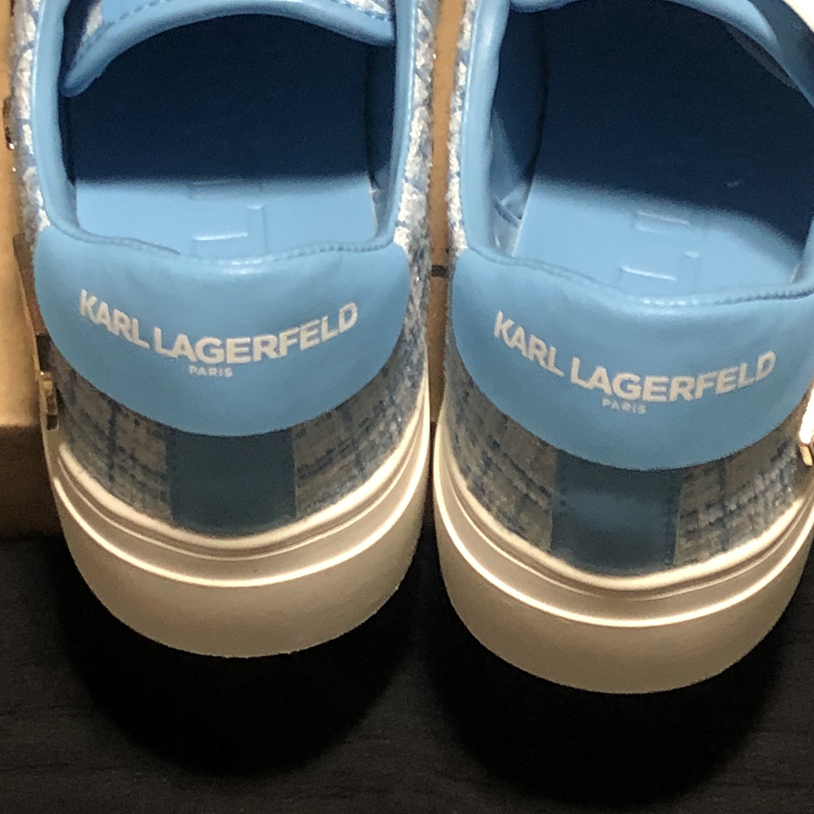 Karl Lagerfeld Paris Women’s Sneakers, Size 7, Hearts, Logo, Lace Up, Comfort