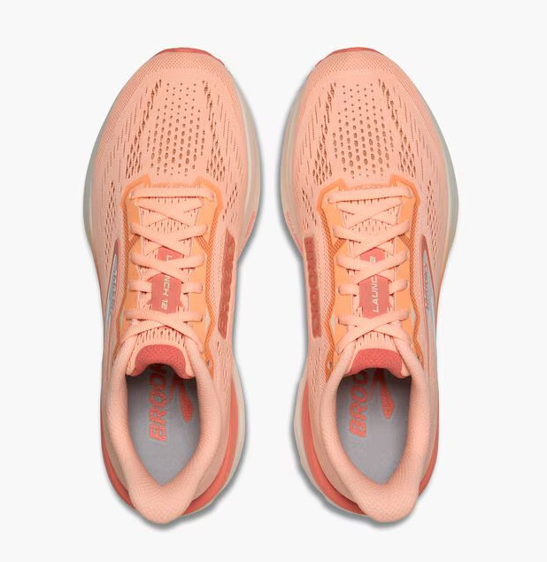 BROOKS Women’s Launch 12 Running Shoes Peach/Coconut/Peach Echo New