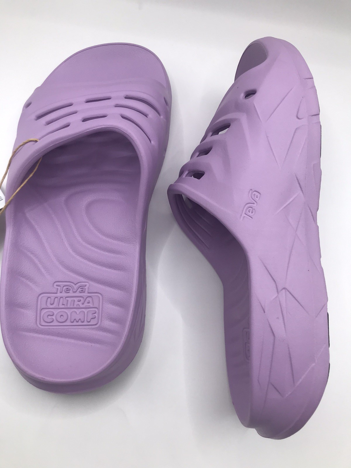 WOMEN’S TEVA LUPINE LILAC APRETRAIL RECOVERY SLIDE BEACH/POOL SANDAL SIZE 9 NWT