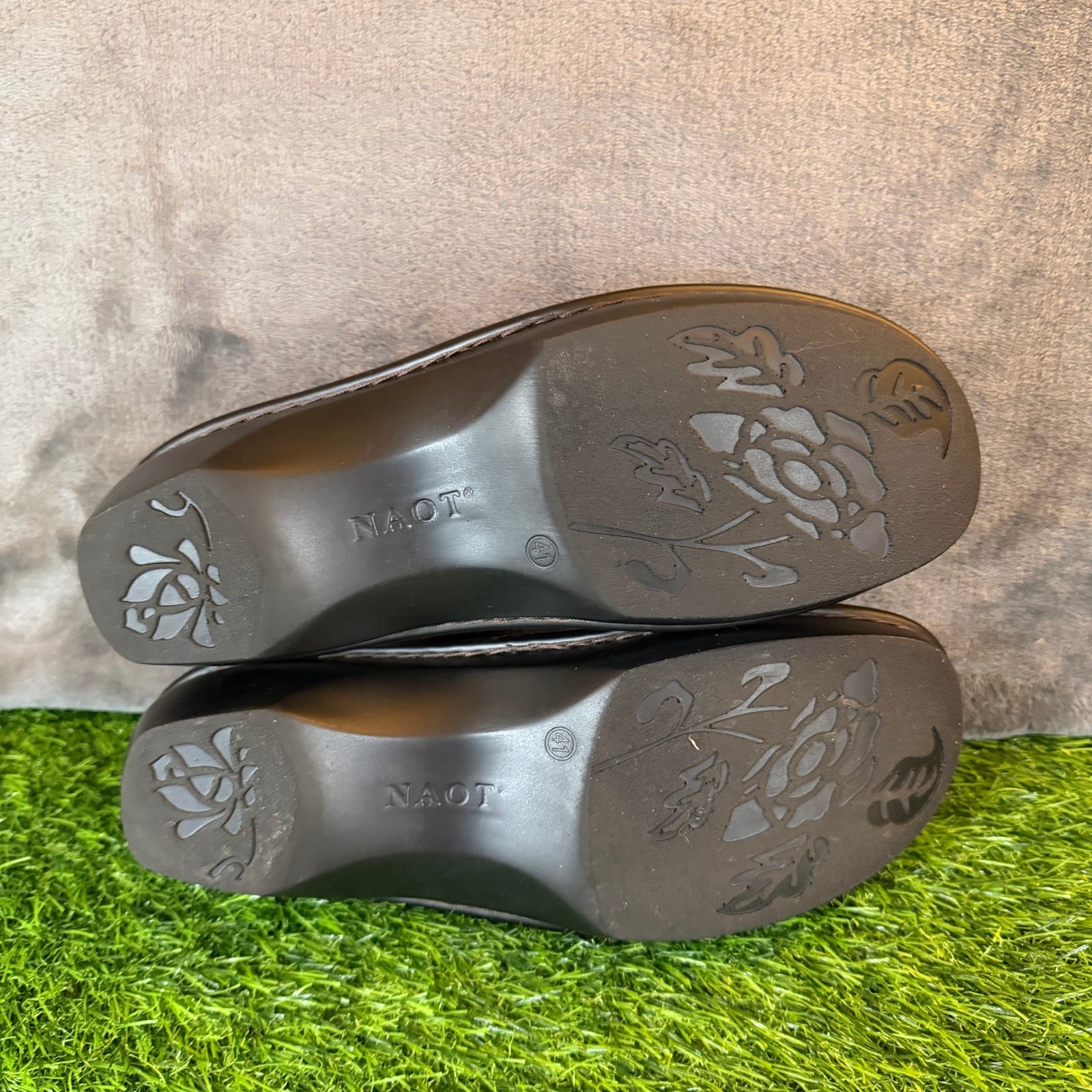 Naot Belize Leather Clogs Mules Brown Comfort Slip On Women US 10-10.5 Eu 41