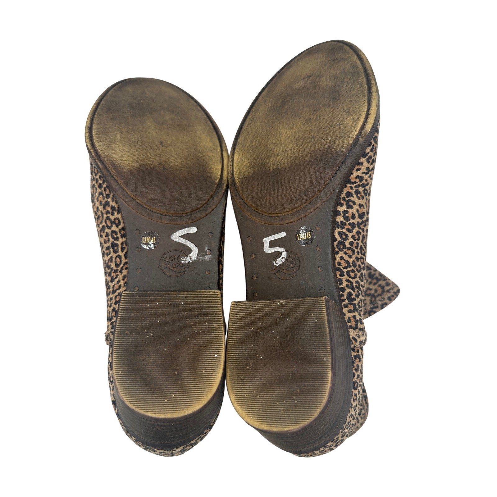 Lucky Brand Baley2 Booties Womens 13M Leopard Print Leather Cutout Ankle Boot