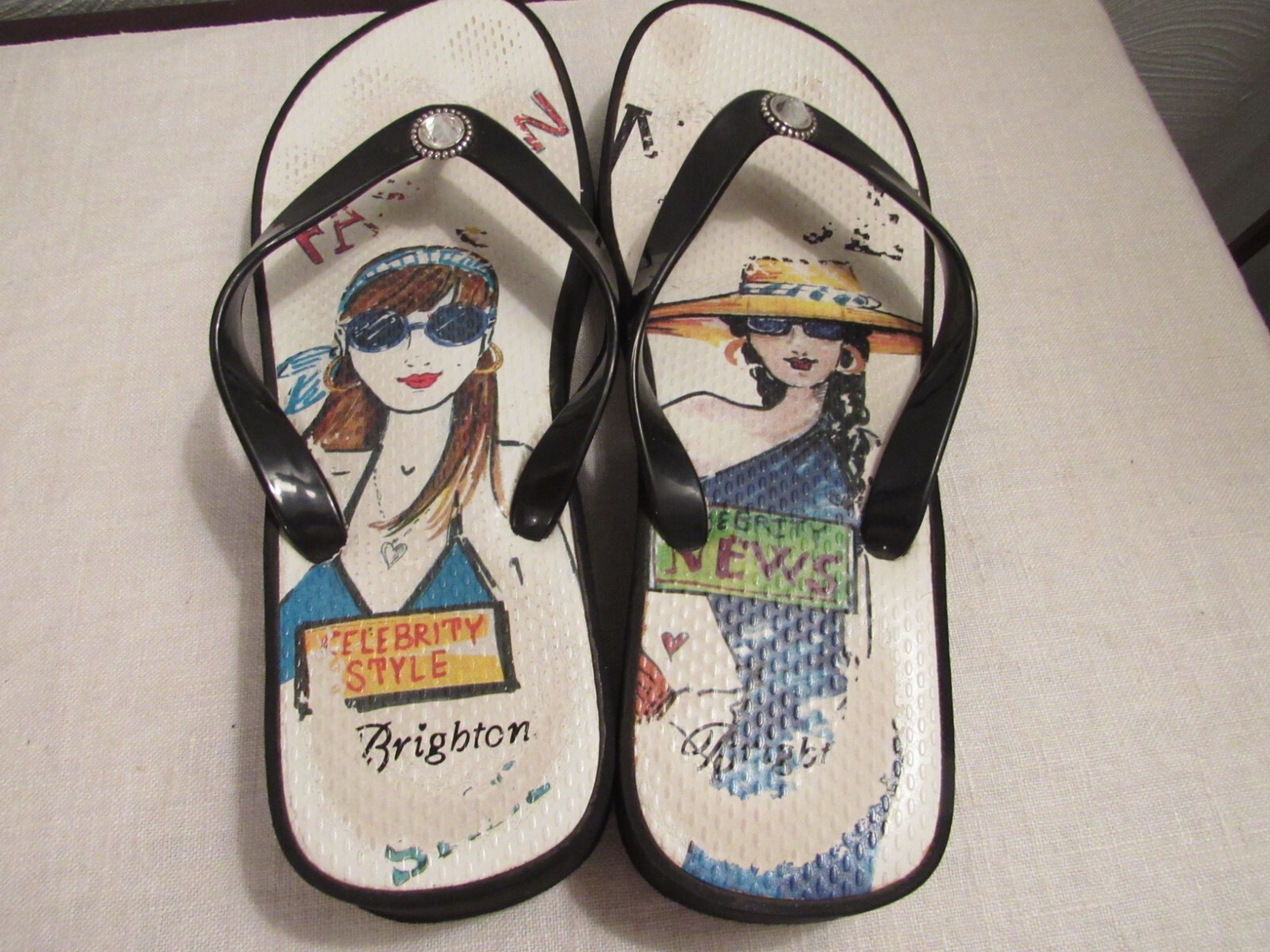 brighton jeweled wedge flip flops celebrity style news 9