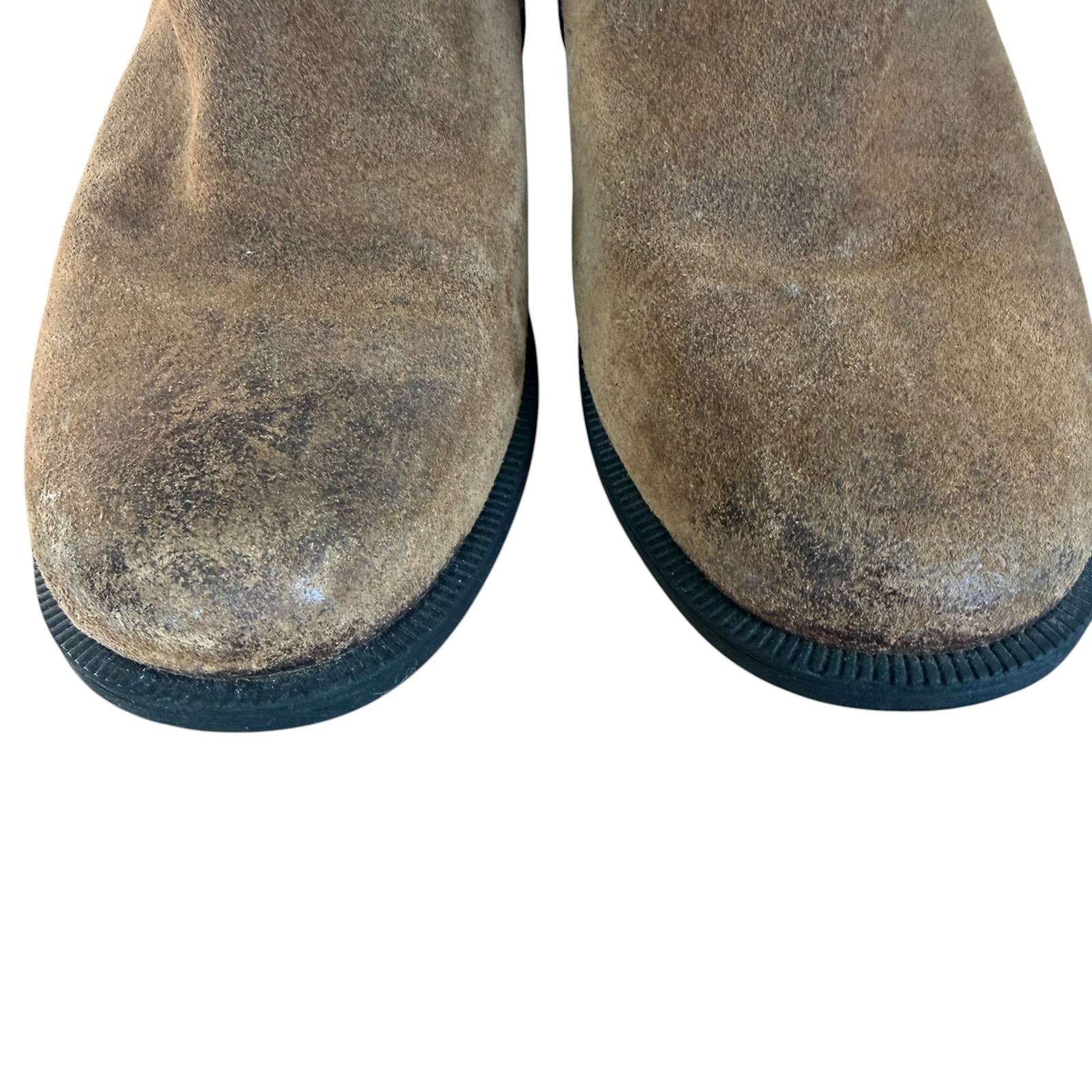 UGG Benson II waterproof ankle boot in brown leather buckle strap curly wool 6.5