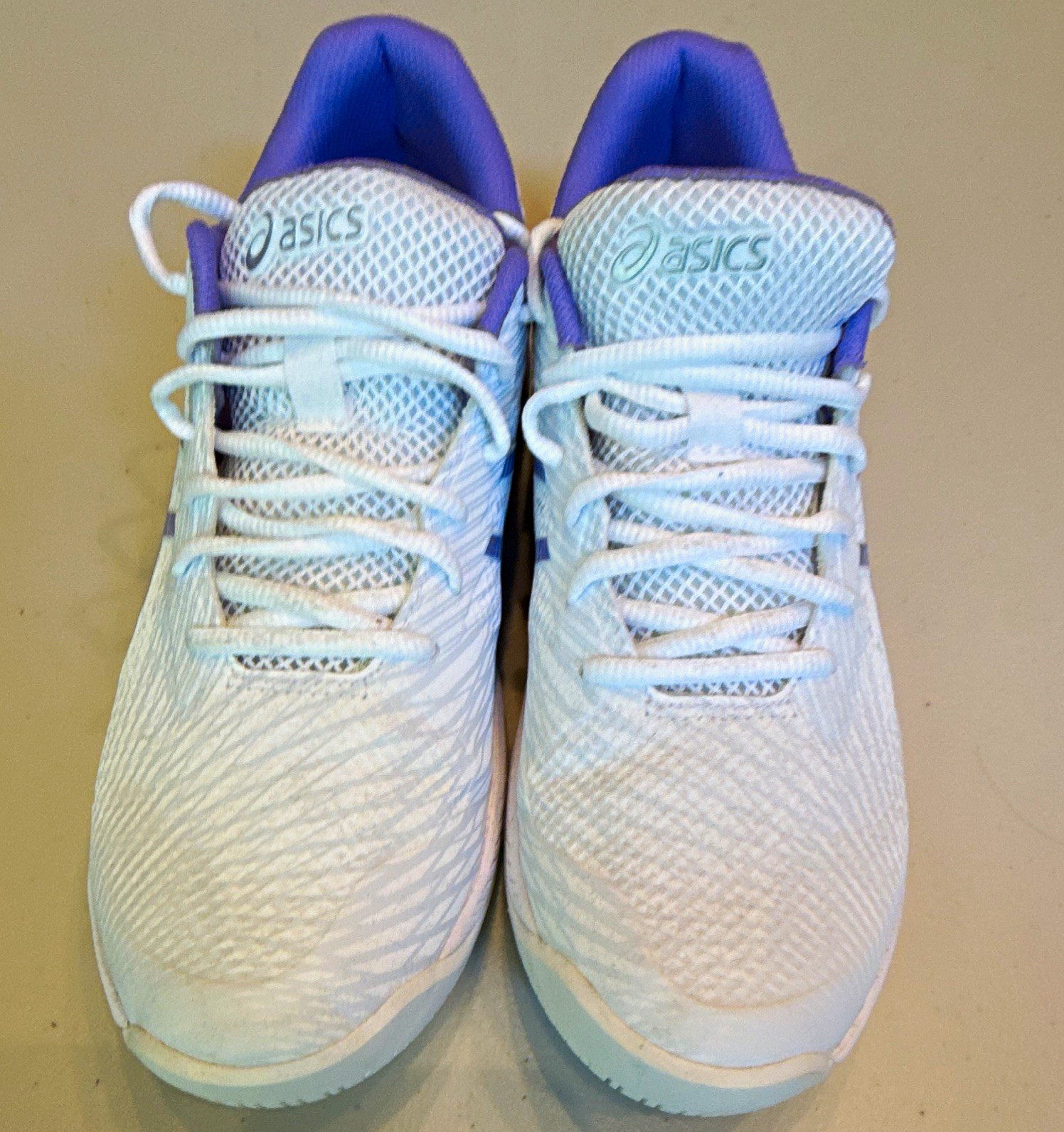 ASICS Women’s Low Top Lace Up Athletic Sneaker White/Purple Solid 1042A211