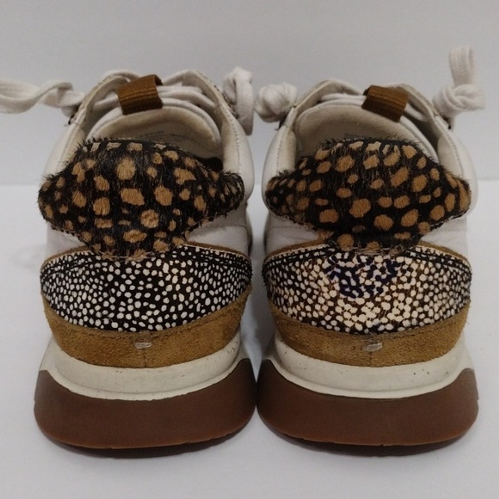 Madewell Kickoff Trainer Sneakers 6 Leather Calf Hair Eco Chic Platform Shoes