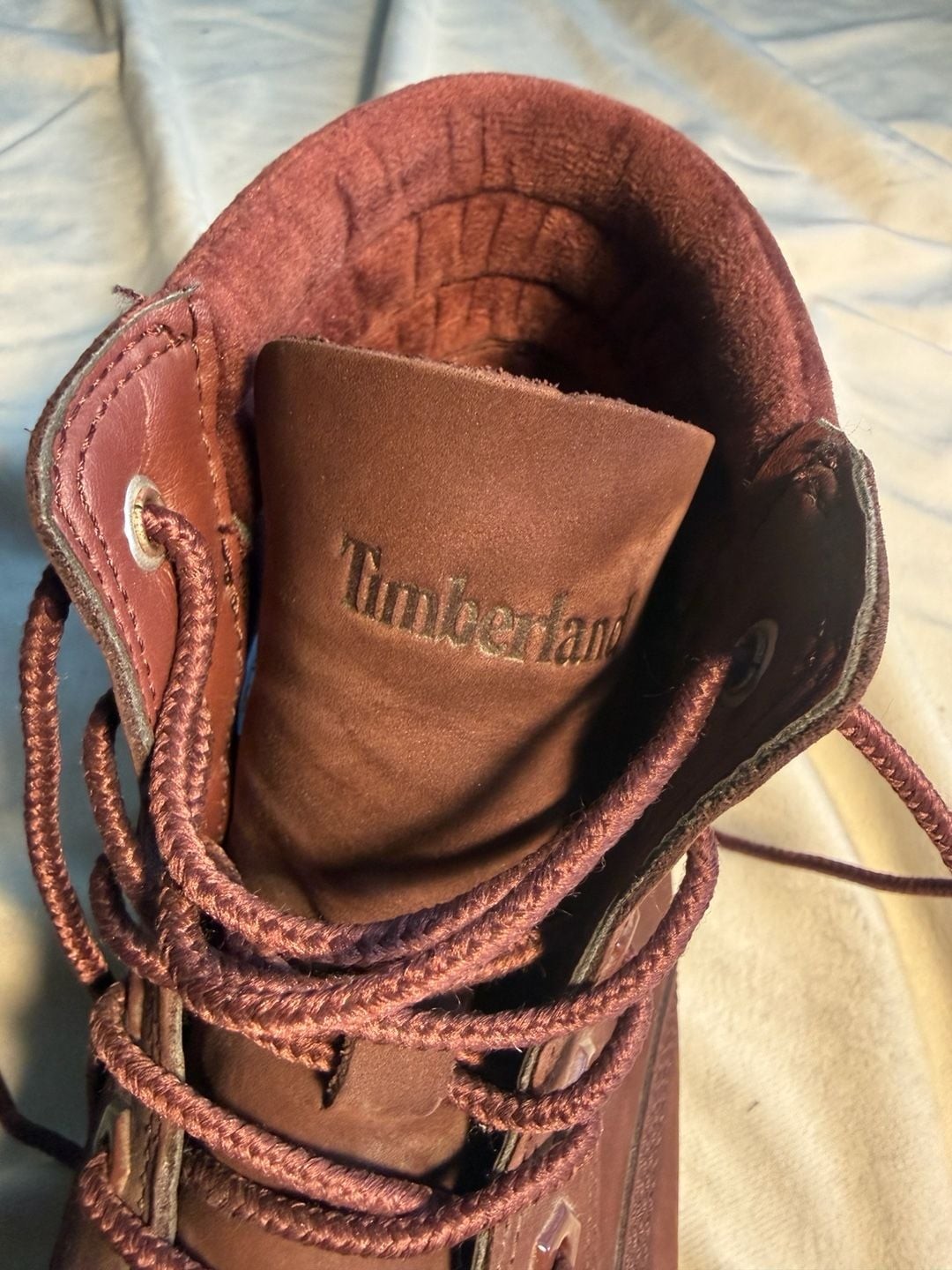 Timberland Women’s Dausette High-Top Lace-Up Sneaker Boots in Burgundy Nubuck