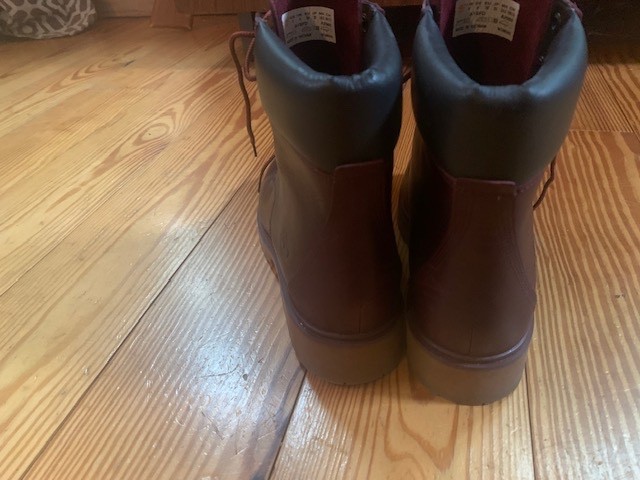 timberland leather waterproof boots women, sz 8