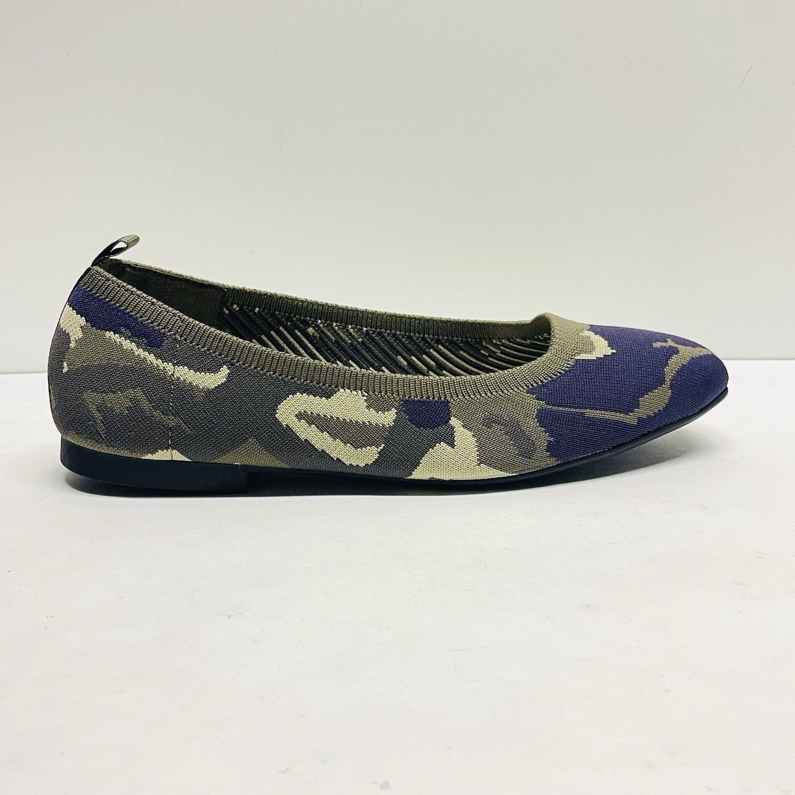 Kelly & Katie Shoes Womens Size 7.5 Army Camo Slip On Knit Ballet Flats Washable