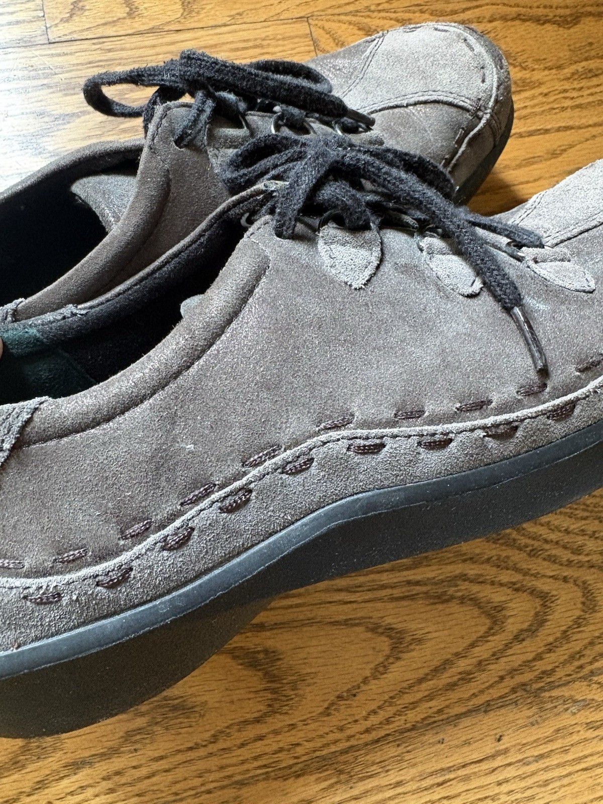 Women’s ZIERA Brown Leather Metallic Stitched Lace-Up Allsorts Oxford Shoe 10/41