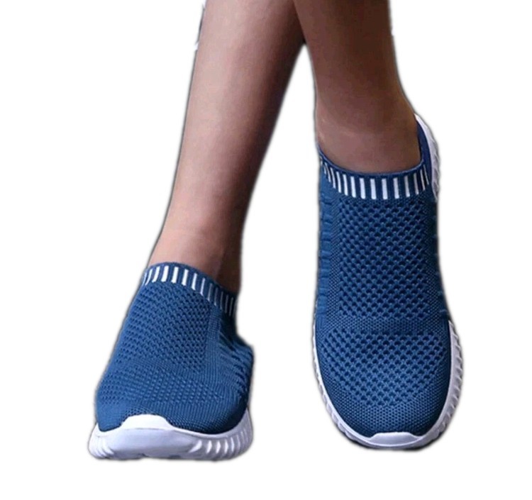 Soft Bottom Knitting Sneakers Slip-on Breathable Mesh Shoe Non-slip shoe sz 9-10