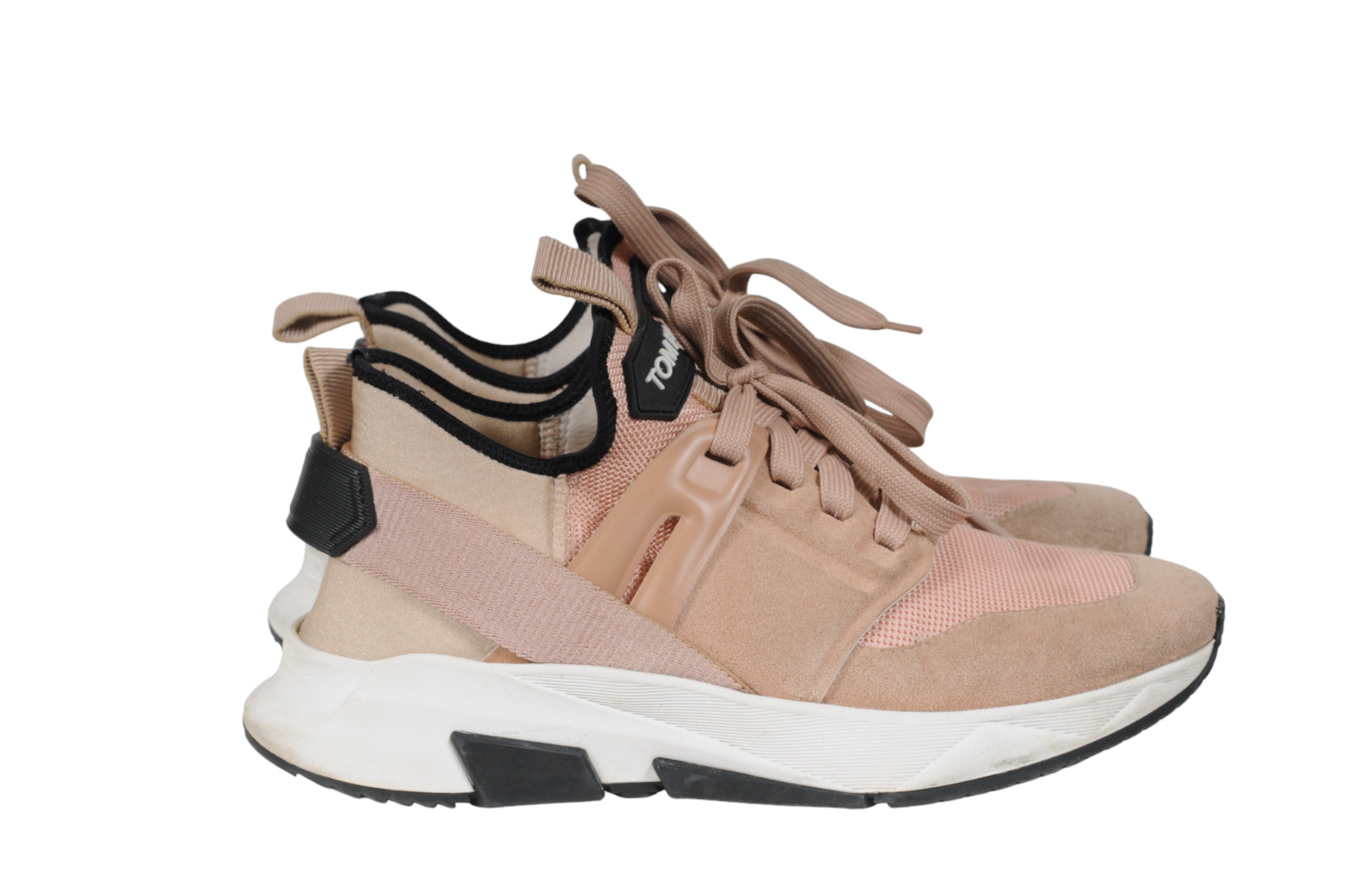 Tom Ford Women Jago Low Top Sneakers US 7.5 EU 37.5 Pink Nylon Mesh Trainers