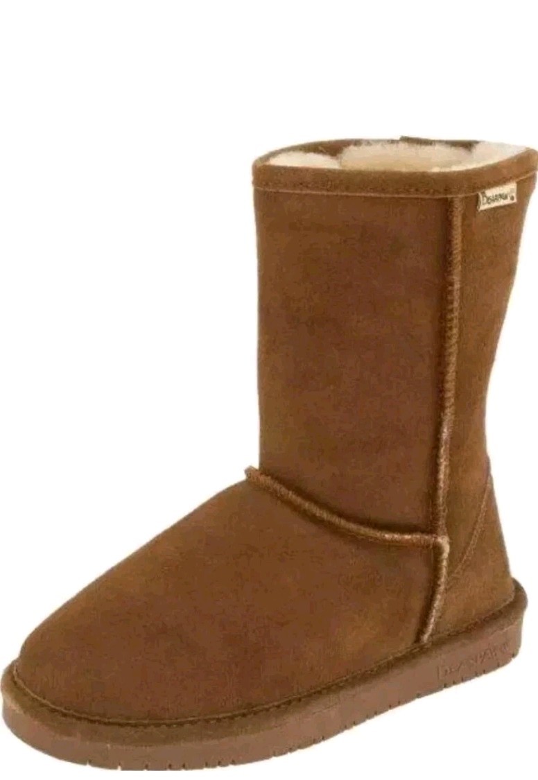 Bearpaw Emma Short – 8 Inch Sheepskin Boots – 608w Hickory – 10 Medium