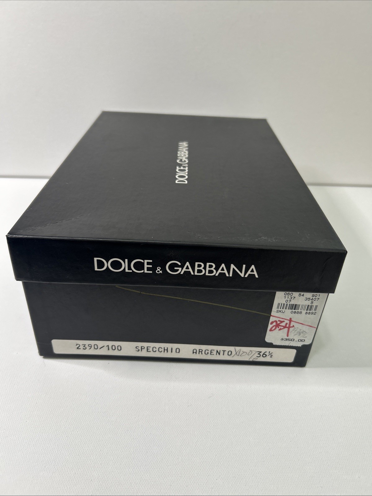 Dolce & Gabbana Silver Spool Heels 36.5 Specchio Argento with Box and Dust Bag