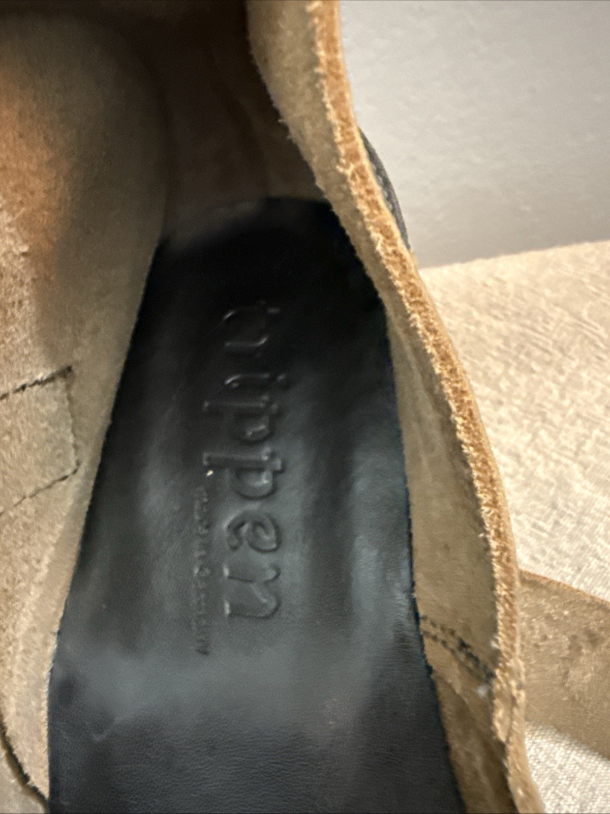 Trippen Glance Wedge Pump Black Leather Ankle Strap Handmade Germany Size 39/8