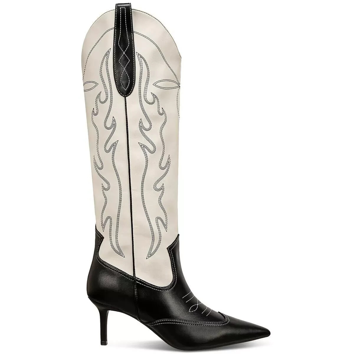INC Womens Hayleigh Faux Leather Knee-High Boots Black 6.5 Medium (B,M)
