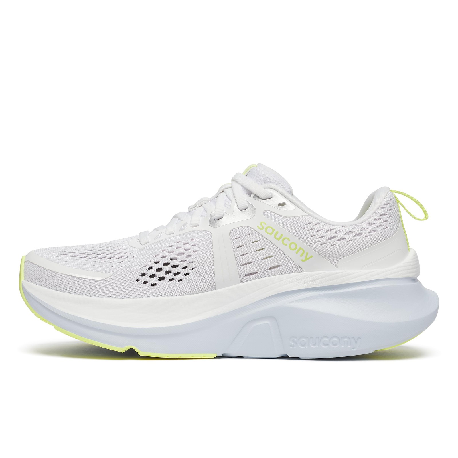 Saucony Women’s Guide 18 Sneaker, White/Icemelt, 8.5