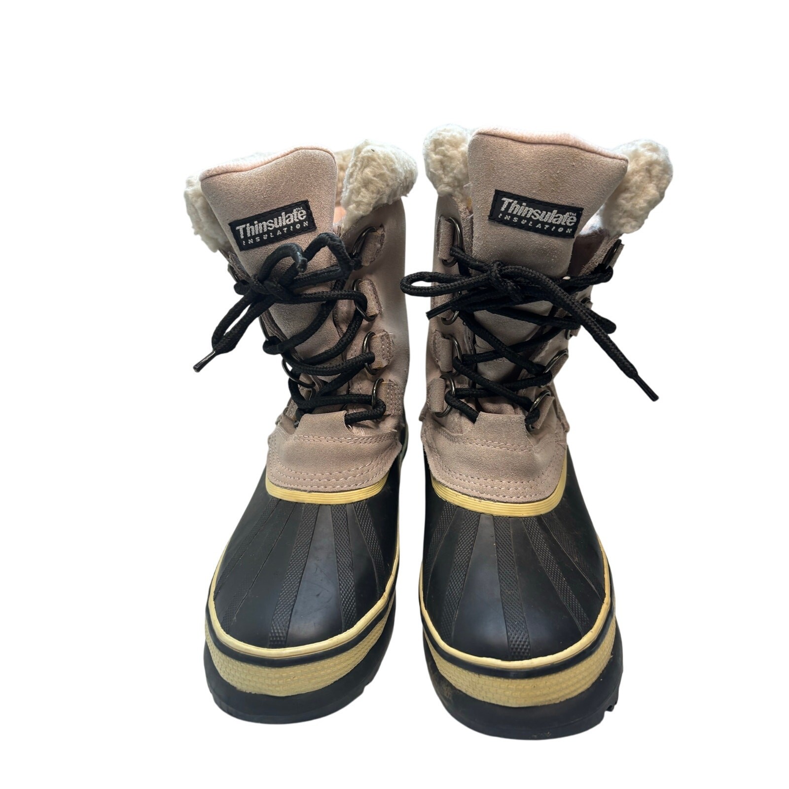 Ozark Trail Womens Suede Winter Boots Pink Black Size 9 Thinsulate
