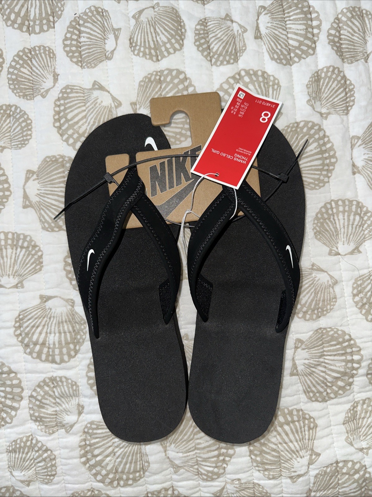 Nike Celso Thong Flip Flops for Women, Size US 8 – Black Brand New With Tag