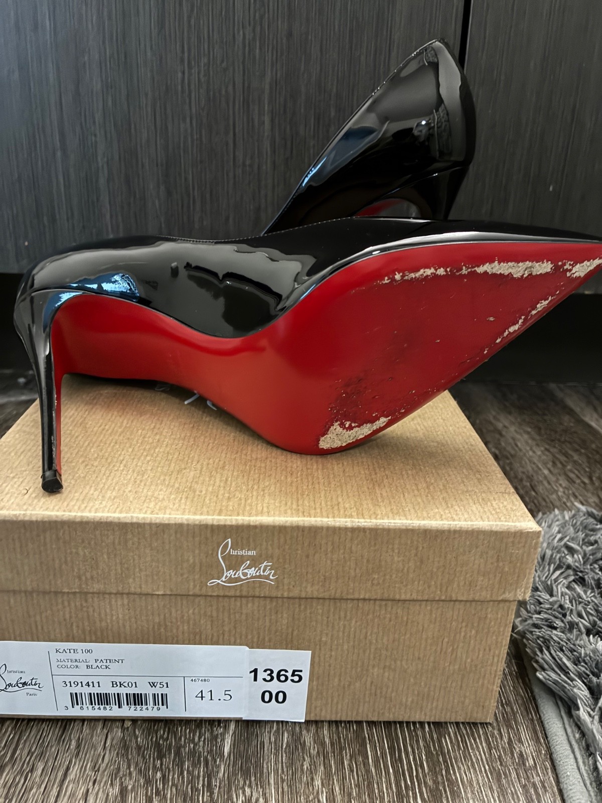 Christian Louboutin Kate 100 patent leather pumps size 41.5