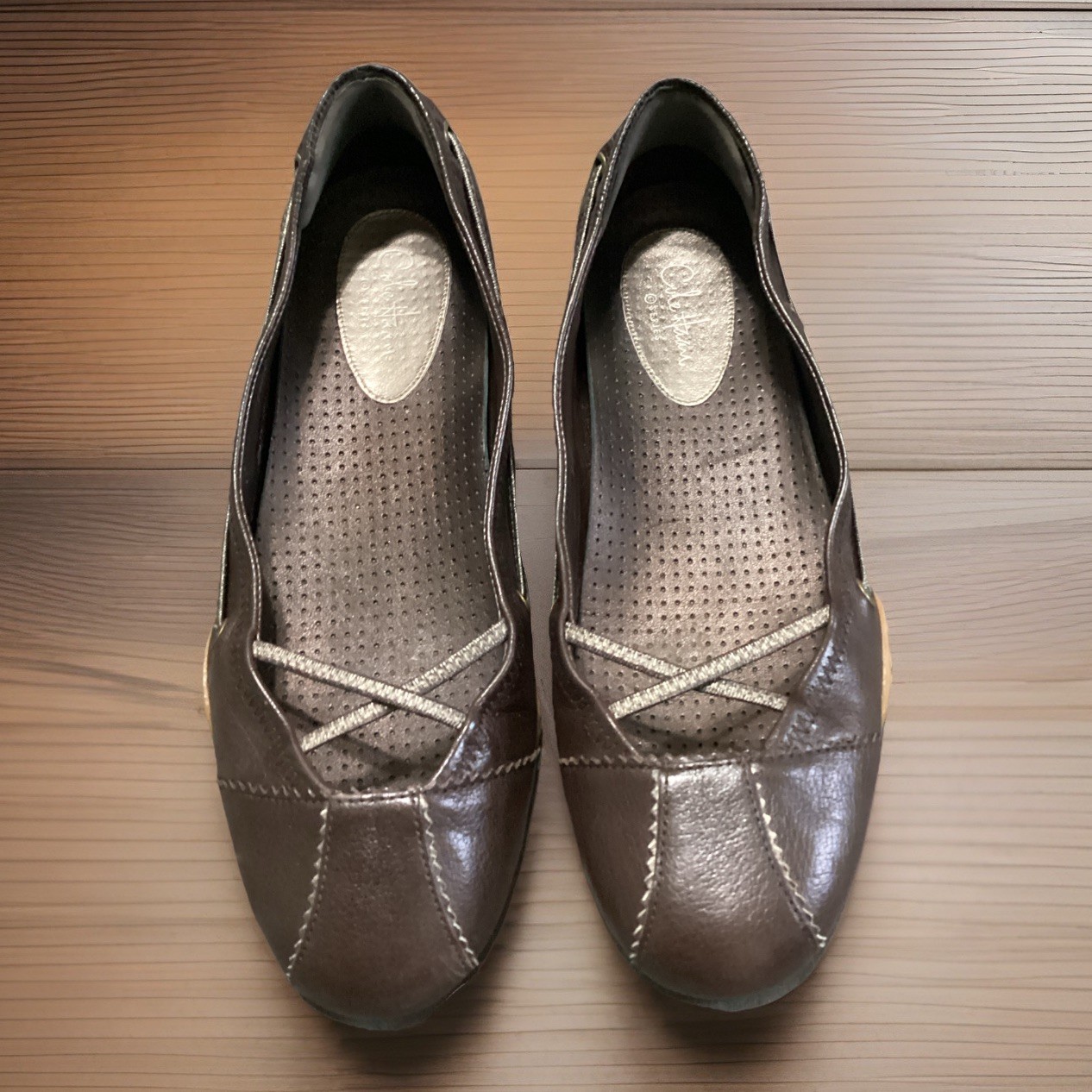 Women’s Size 7B Cole Haan Brown 100% Leather Ballet Flats Active Air Sole