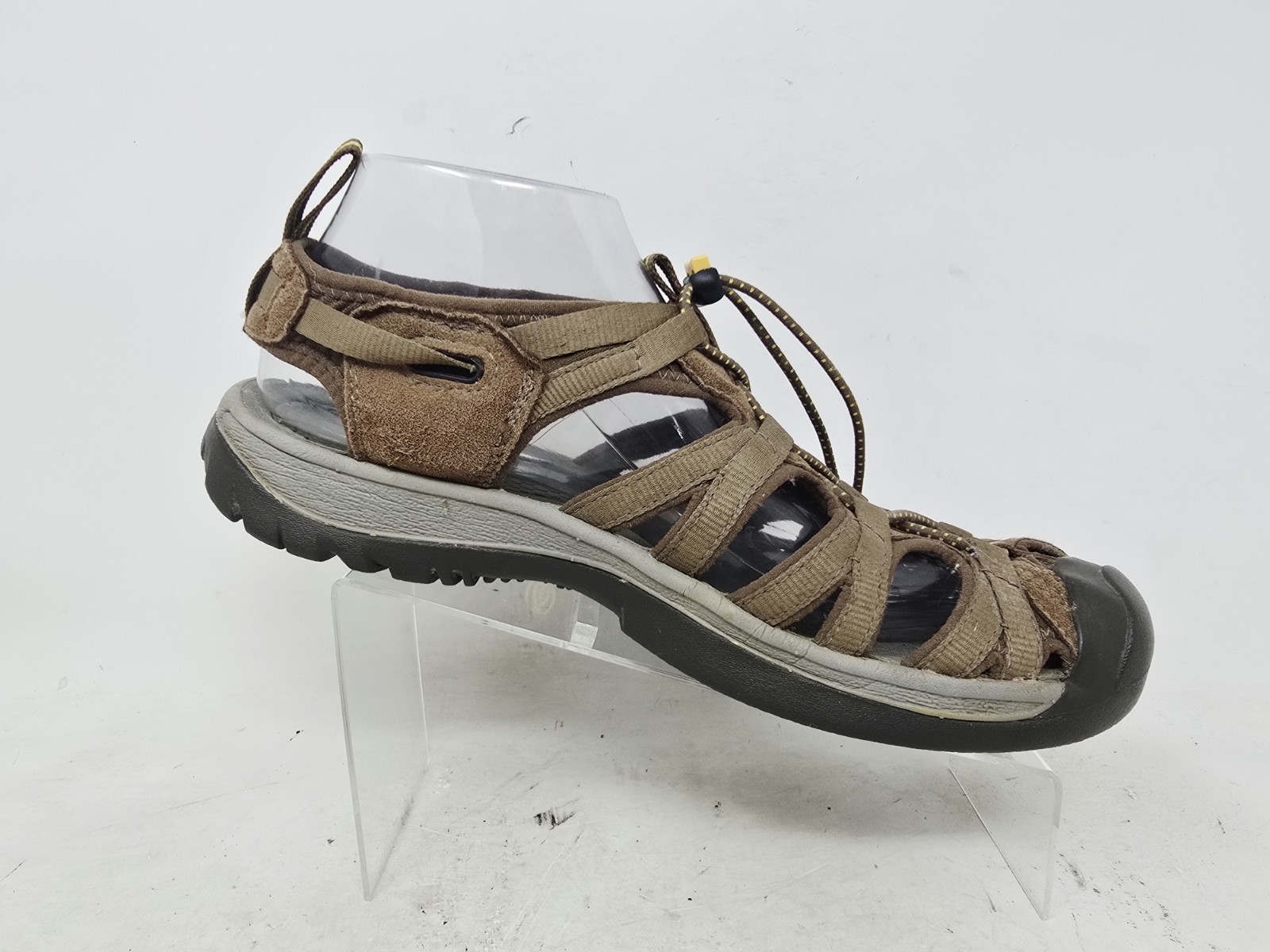 Keen Womens Whisper Brown Yellow Outdoor Sports Waterproof Sandals Size 10