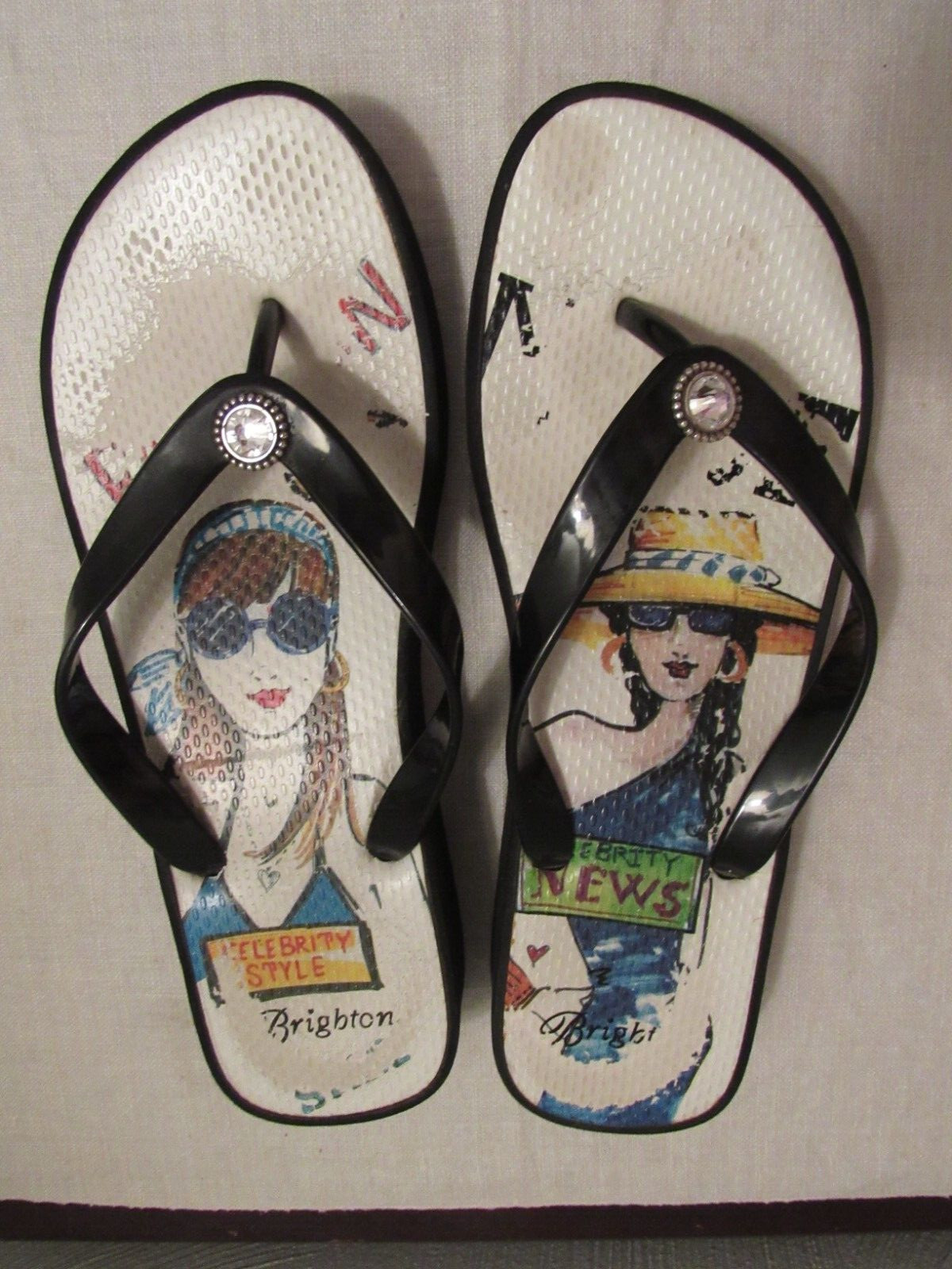 brighton jeweled wedge flip flops celebrity style news 9