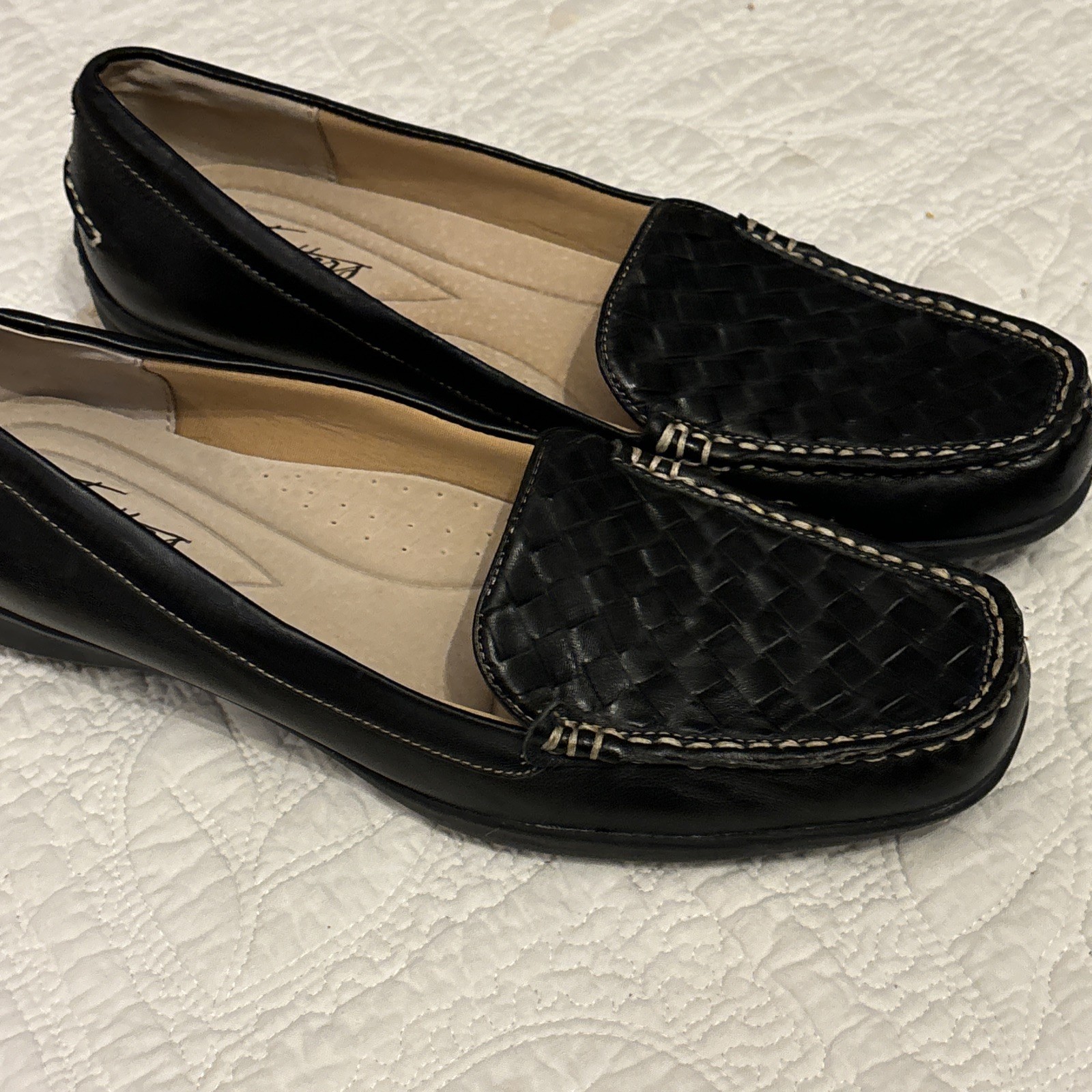 Trotters Women’s Loafers Size 10 N Black Leather Zane Flats