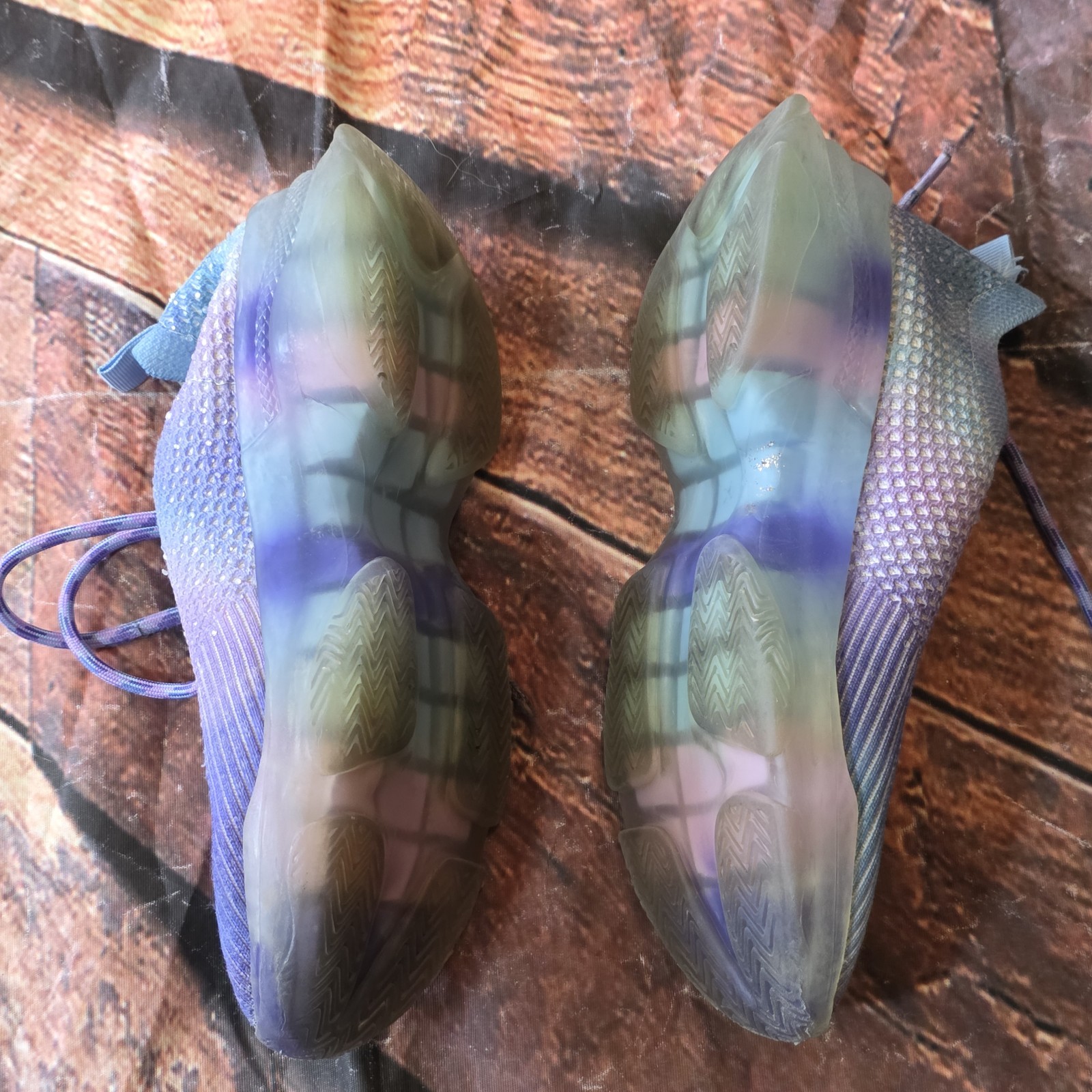 Steve Madden SM NY90 JMISS Purple Ombre Knit Lifestyle Sneakers Size 8