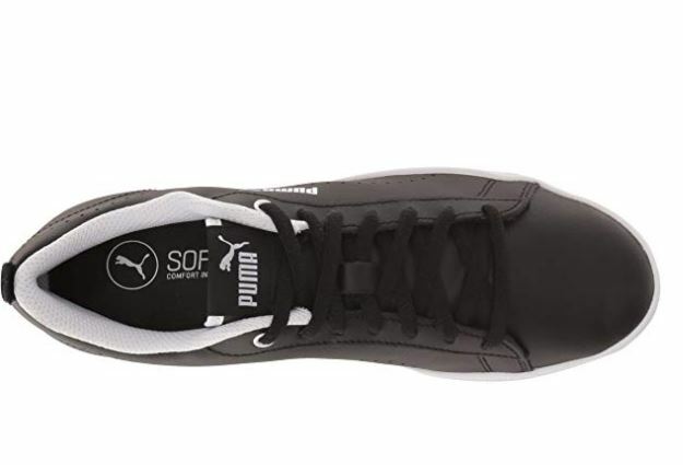 Puma Leather Court Sneakers Smash Perf Black Siaze 5.5 Medium US