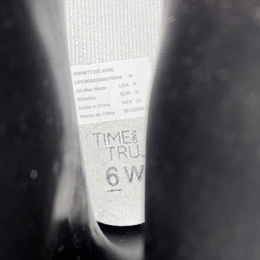 Time and Tru Black Glossy Boots