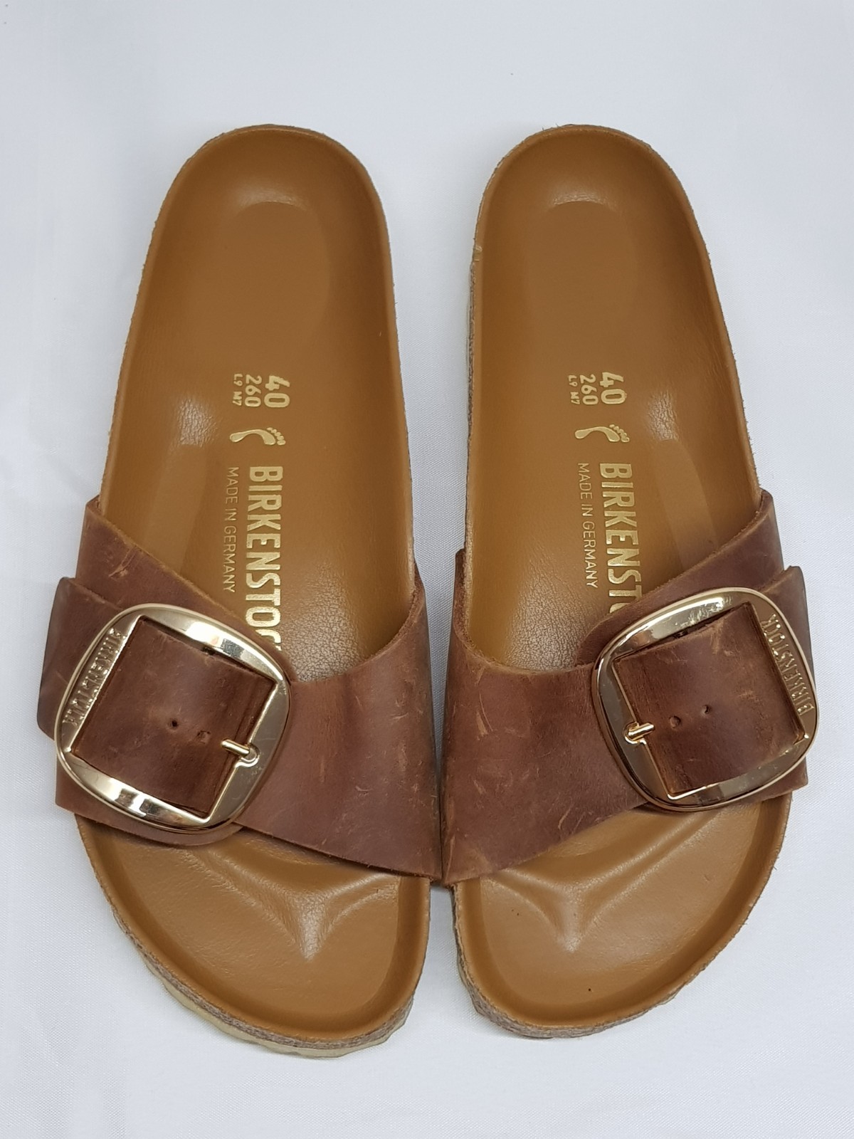 BIRKENSTOCK Madrid Big Buckle sandals in oiled leather for women, size 40