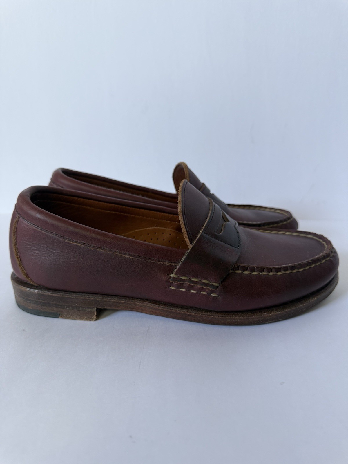 Rancourt Cole Haan Pinch America Penny Loafer Brown Stich Maine USA Womens 6.5 M