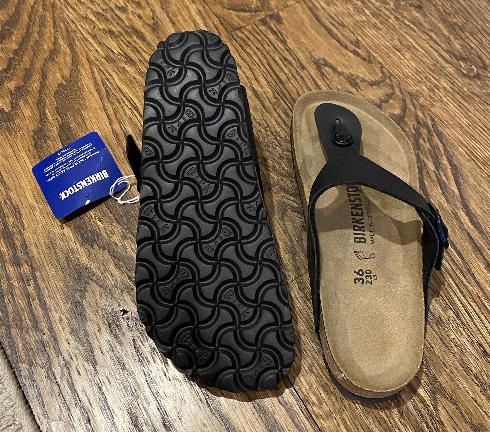 Birkenstock Gizeh Black Thong Sandals US Size 5/ EU 36 – Regular Width – NWT