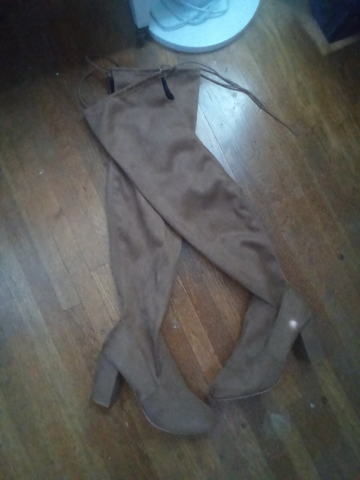 Chinese Laundry King Over The Knee Boots Taupe Suedette Size 7.5