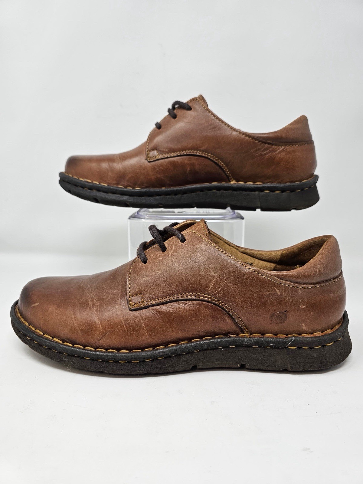 Born Handcrafted Brown Lace Up Leather Cushioned Casual Ravine Oxford Shoes