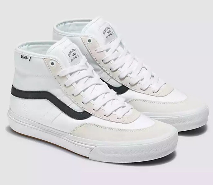 New Adorable Vans Crockett High Women’s High-Top Shoes, Size: 9.5 White