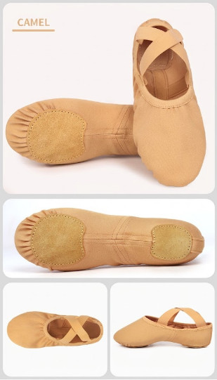 Stretch Canvas BALLET Shoes Split Sole DANCE Flats Yoga Gymnastics Girls WOMEN