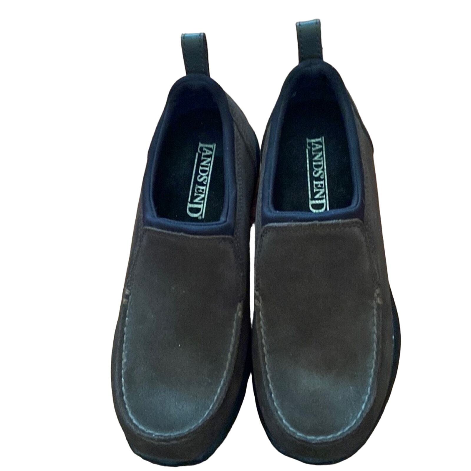 Lands End slip on women’s loafers in deep chocolate brown size 7D