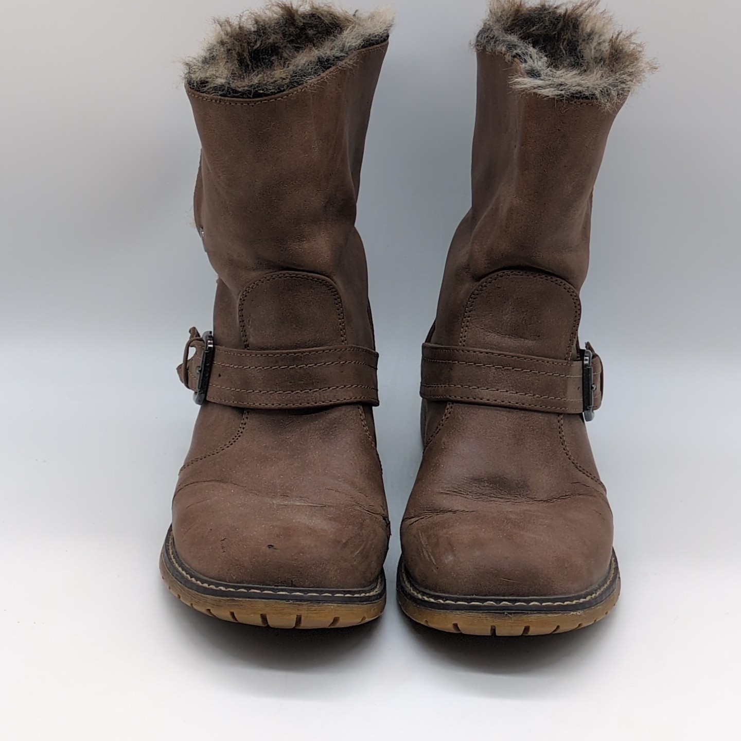 Patrizia by Spring Step Shoes Womens Brown EUR 40 Fur Lined Winter Boots Snaps