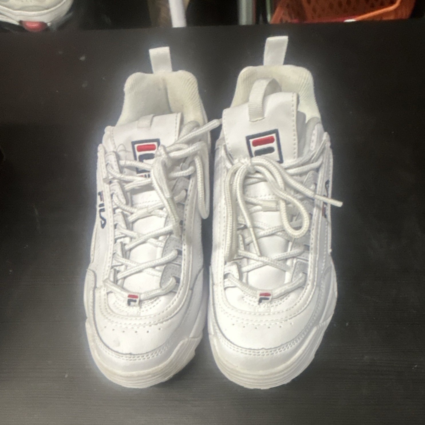 FILA Disruptor II Premium Women’s White Lace Up Comfort Sneakers 5FM00002-125