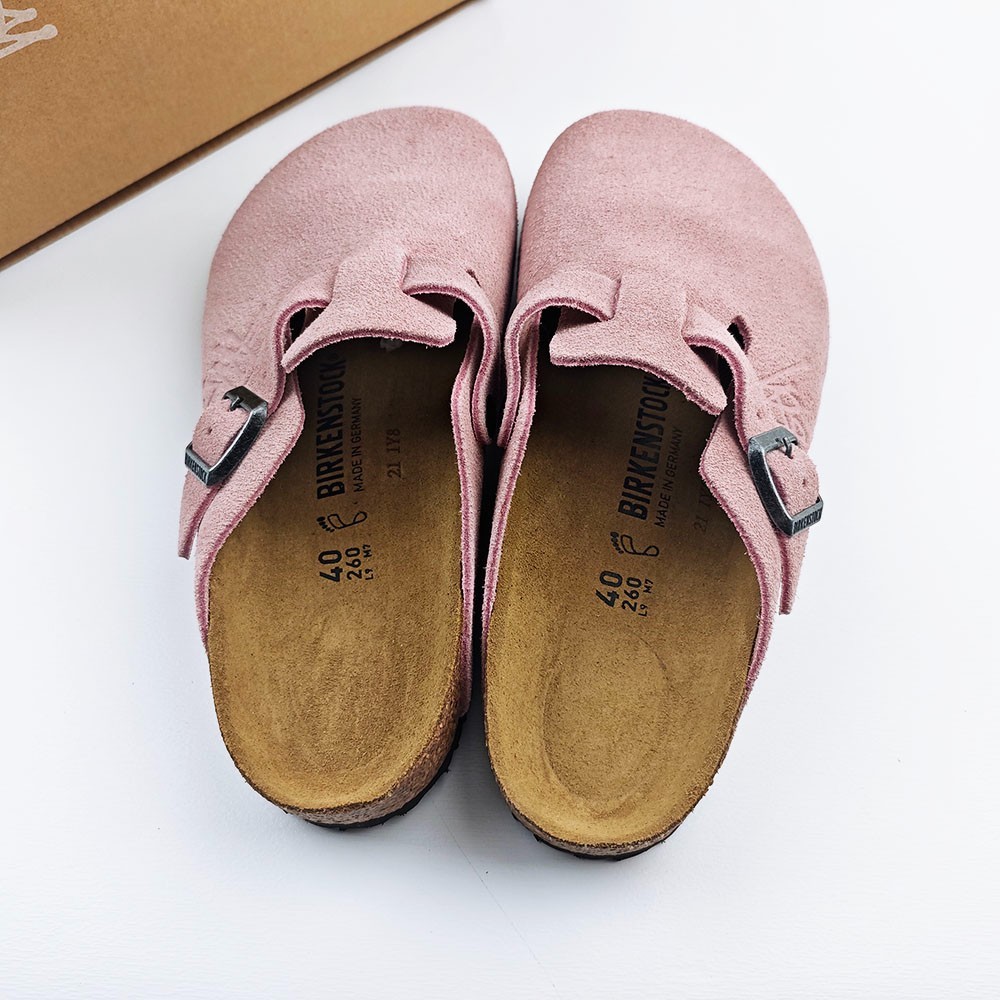 Birkenstock Boston x Stussy Pink Clog Wide Women’s Shoes EU37-45 With Box