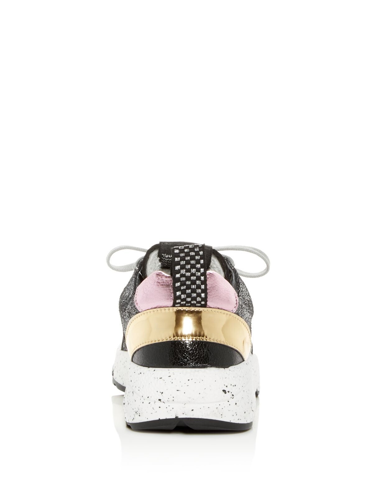 P448 Womens Pink Speckled Pull Tab Alex Round Toe Wedge Athletic Sneakers 36