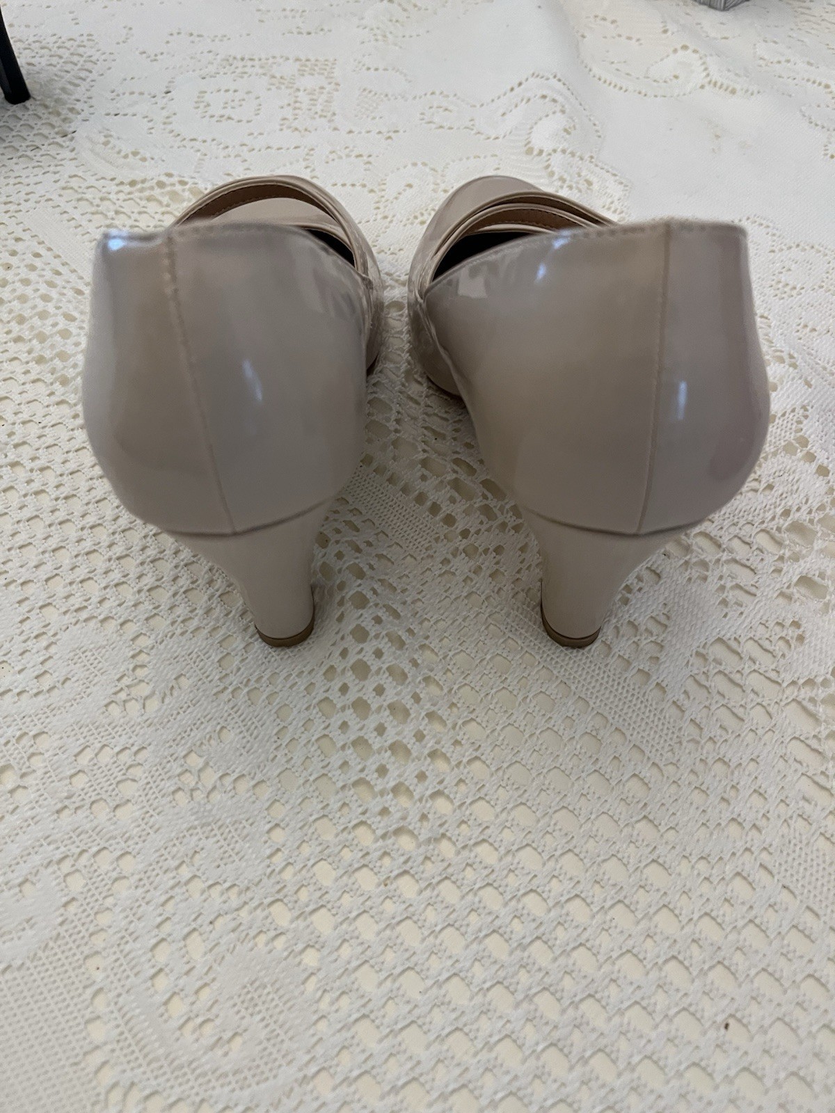 Patient Leather Tan Strap Pump