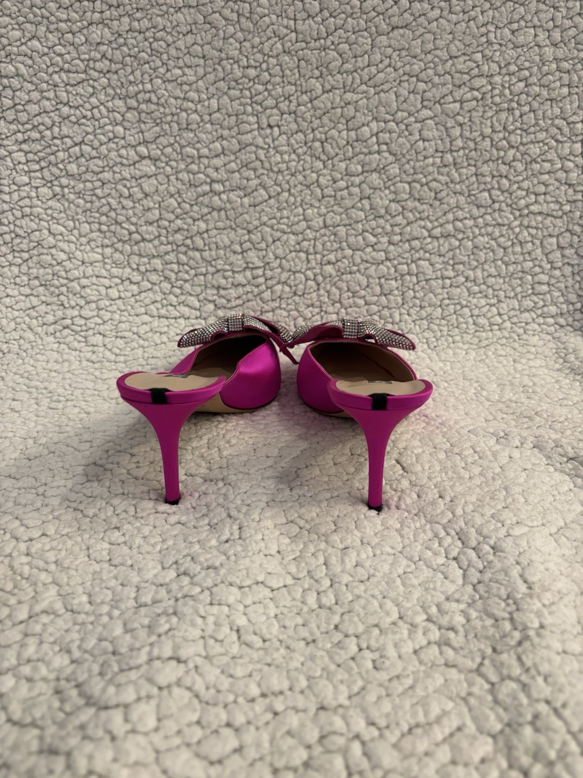 SJP Paley Grand Glitter Bow Mules Size 39 1/2 Great Condition No Box