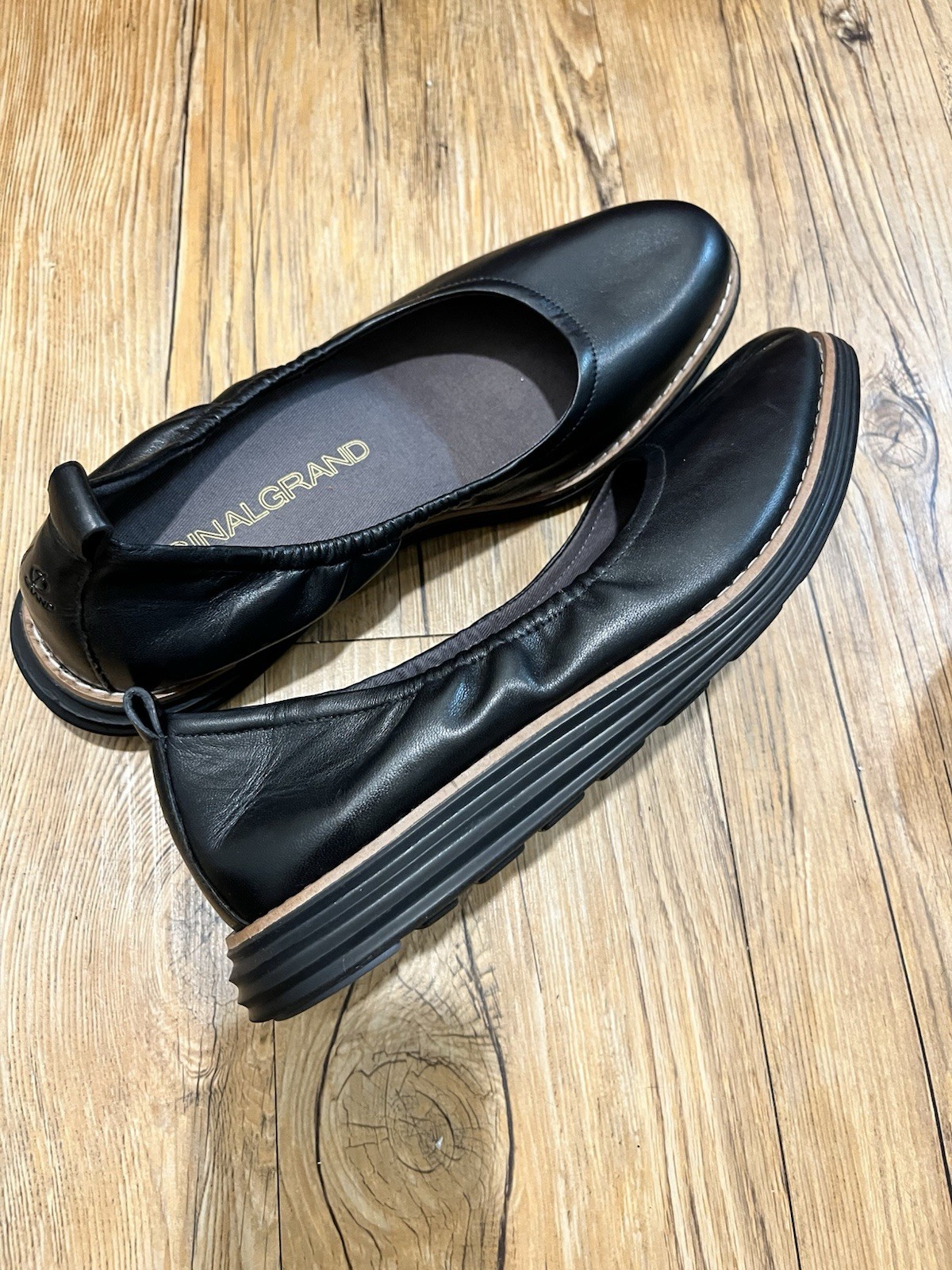 Cole Haan Original Grand Black Leather Ballet Flats Women’s Size 8B Comfort